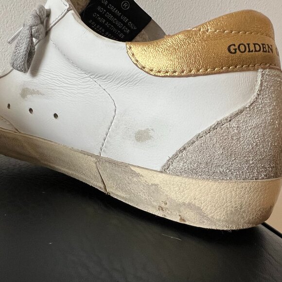 Women's Golden Goose Super-Star with Gold Heel Tab and Stud Lettering - Size 40 - Picture 9 of 16